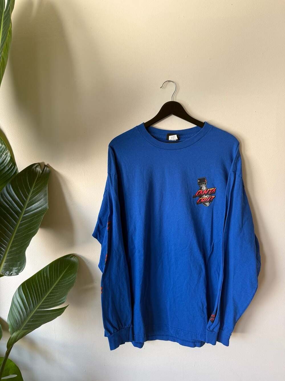Santa Cruz Screaming Hand Blue Long Sleeve T-Shirt